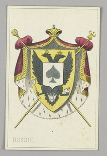 Playing Card, Russia, Ace of Spades from Set of "Jeu Imperial–Second Empire–Napoleon III" Playing Cards