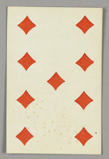 Playing Card, Nine of Diamonds from Set of "Jeu Imperial–Second Empire–Napoleon III" Playing Cards