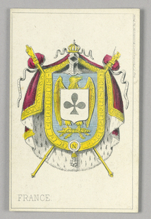 Playing Card, France, Ace of Clubs from Set of "Jeu Imperial–Second Empire–Napoleon III" Playing Cards