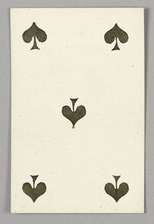 Playing Card, Five of Spades from Set of "Jeu Imperial–Second Empire–Napoleon III" Playing Cards