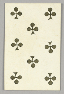 Playing Card, Eight of Clubs from Set of "Jeu Imperial–Second Empire–Napoleon III" Playing Cards