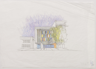 Drawing, Step Up on Fifth: Santa Monica, CA: Sketch of Elevation