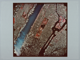 Map, Satellite Photograph of Manhattan