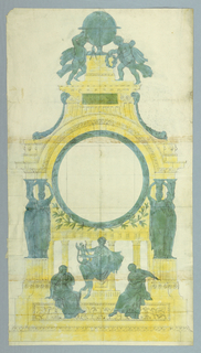 Drawing, Design for Bronze Clock