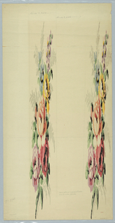 Drawing, Mise en Carte for a Woven Textile