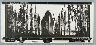 Drawing, Set Design:  Net Drop for "A View from the Bridge, " for 1998 production, Neil Simon Theater, New York City