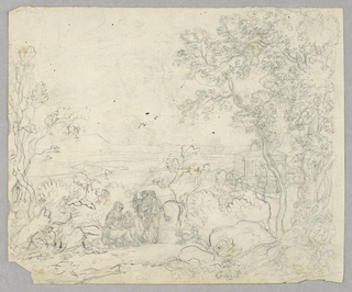 Drawing, Pastoral Sketch