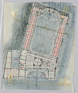 Drawing, Study for Plan for the "Ocean House" at Newport
