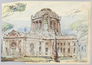 Drawing, Album of original sketches and photographs of the architect's work