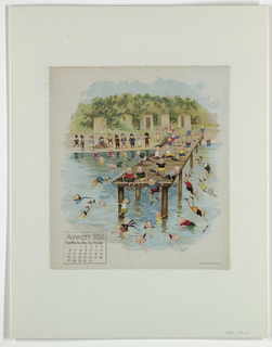 Print, Calendar page, August 1893