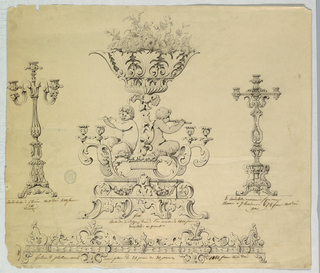 Drawing, Design for Candlesticks
