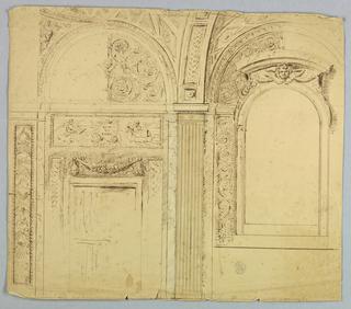 Drawing, Design for an Interior