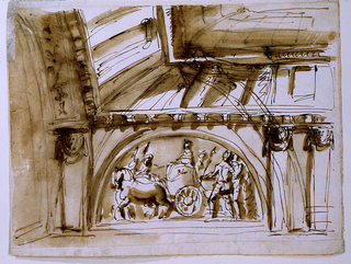 Drawing, Design for ceiling decoration