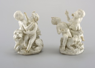 Pair of Allegorical Figural Groups Depicting the "Four Continents" Figures