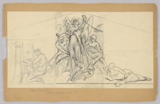 Drawing, Design for a Pediment
