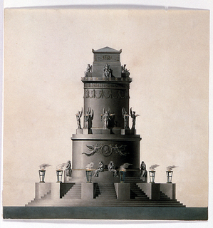 Drawing, Sepulchral Monument to a Hero