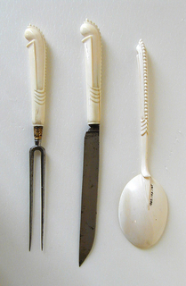 Spoon from an Ivory Cutlery Set Spoon