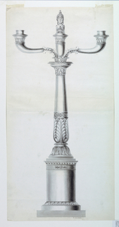 Drawing, Design for a Candlestick