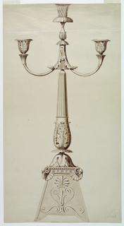 Drawing, Design for a Candlestick