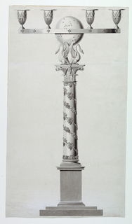 Drawing, Design for a Candlestick