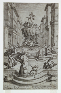 Print, Fountain of Neptune, Florence
