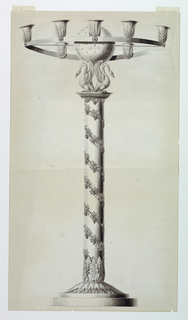Drawing, Design for a Candlestick