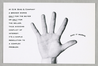 Advertisement, S.W. Bird & Co.: Card Set