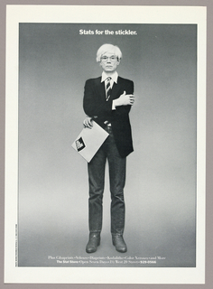 Advertisement, Stat Store: Andy Warhol/ Stats for the Stickler