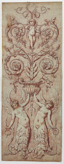 Drawing, Design for a carved panel