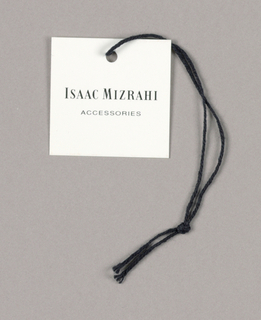 Tag, Isaac Mizrahi: Tie-on Tag