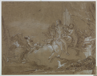 Drawing, Time (Chronos) Entrusting Cupid to Venus