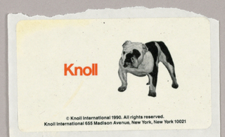 Sticker, Knoll International: Bulldog (TM) Chair Icon