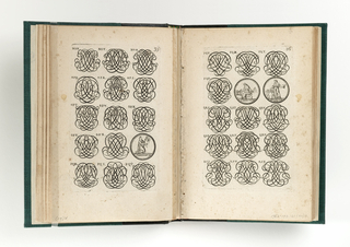 Book, Livre Curieux et Utile pour Les Sçavans, et  Artists. Composé de trois Alphabets de Chiffres, Simples, doubles et triples.