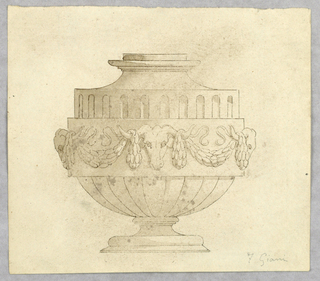 Drawing, Design for a Vase