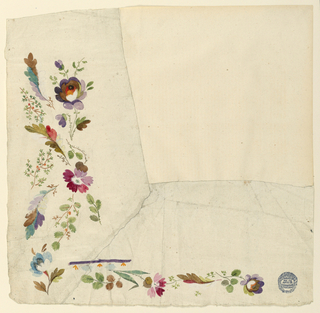 Drawing, Design for Parts of the Embroidery of a Man's Waistcoat