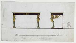 Drawing, Design for a Console Table