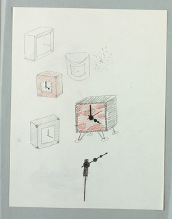 Drawing, Designs for Table Clocks