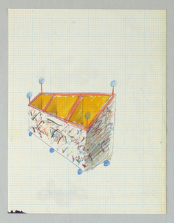 Drawing, Design for a Storage Bin