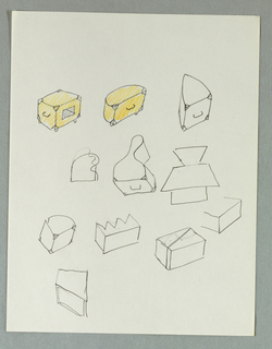 Drawing, Designs for Storage Tables