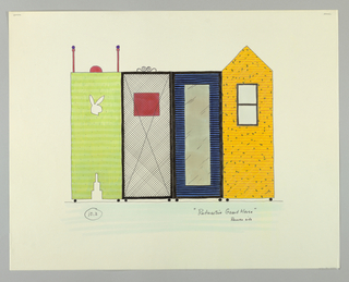 Drawing, Screen Design:  "Radio Active Guardhouse," Reverse Side