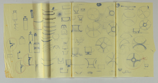 Drawing, Studies of plates, cups,