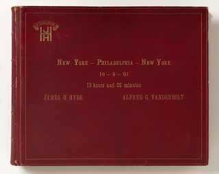 Album Page, Commemorative Scrapbook Documenting the 1901 Record Breaking Coach Race from New York City to Philadelphia and Back Again