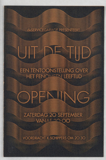 Flyer, Uit De Tijd: Een Tentoonstelling Over Het Fenomeen Leeftijd (Opening Invitation)