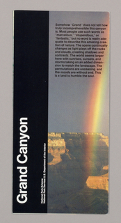 Map, Map for National Parks Service: Grand Canyon