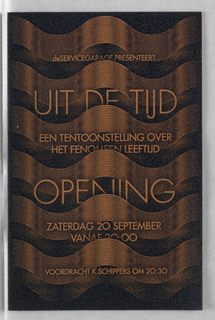 Flyer, Uit De Tijd: Een Tentoonstelling Over Het Fenomeen Leeftijd (Opening Invitation)
