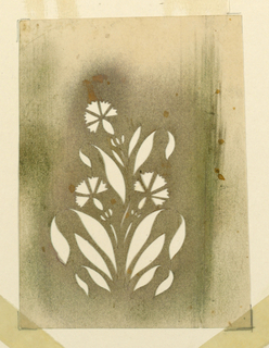 Stencil, Stencil for the Decoration of a Clock Case