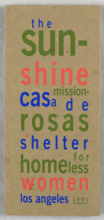 Print/ephemera, Brochure for the Sunshine