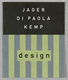 Label, Jager Di Paola Kemp