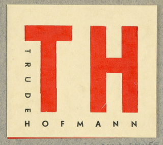 Business Card, TH (Trude Hofmann) Vienese Models