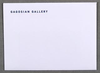 Envelope, Envelope for Gagosian Gallery, New York